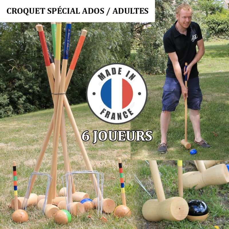 Jeu de croquet 6 joueurs pour Adultes et Ados