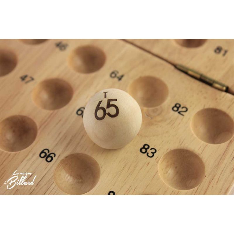 Jeu de Loto-Bingo avec boules en bois