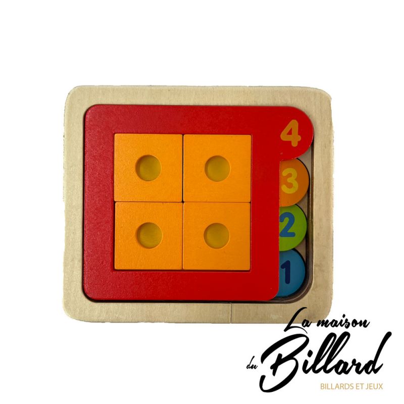 Puzzle en bois pour Apprendre à compter en jouant - La Maison du Billard
