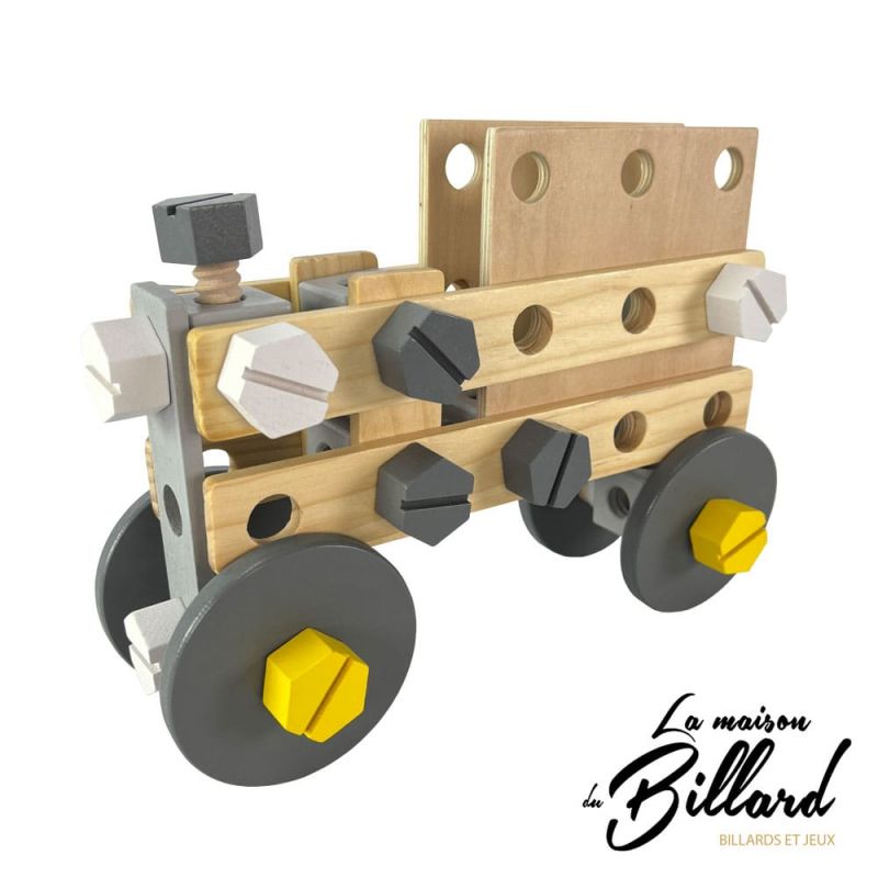 jeu de construction enfant en bois : 67 pièces pour créativité enfantine