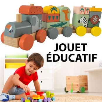Jouet éducatif Animaux en bois, jeu d'assemblage pour jeunes enfants, 21 x  2 x 17 cm - PEARL