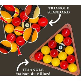 Le Triangle de billard en bois qui serre bien les billes - (Billes 50.8)