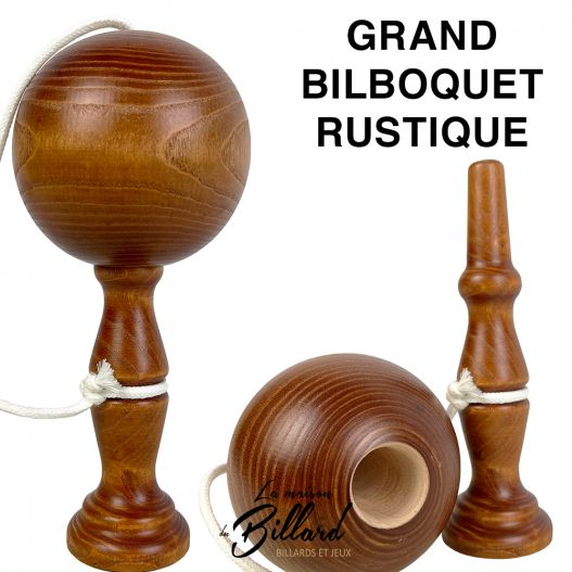 Bilboquet Bois Rustique 19cm