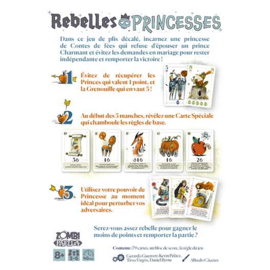 Rebelles Princesses - Jeu de Cartes Drôle et Stratégique pour 3 à 6 Joueurs